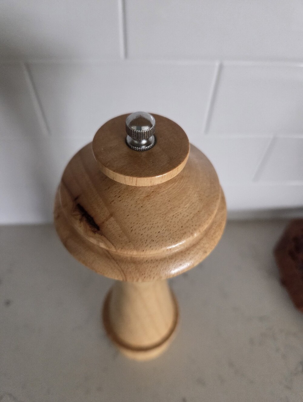 Space Needle Tall Wooden Pepper Mill - Light Wood - Picture 4 of 4